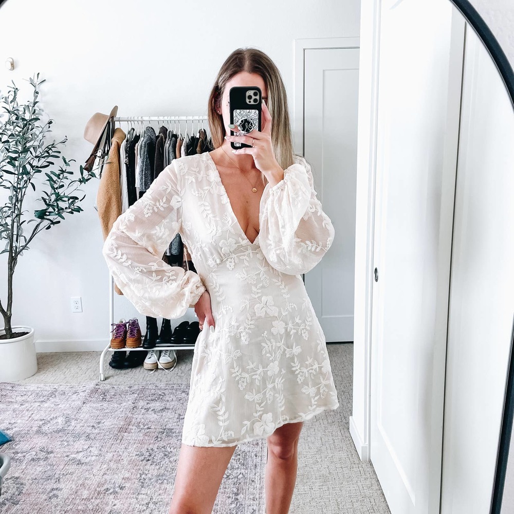TULAROSA REVOLVE Ryland Cream Floral Lace Dress